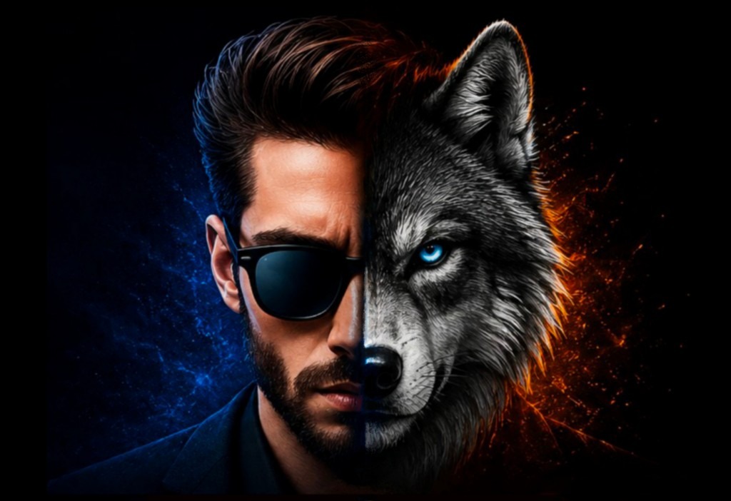 NewSigma app icon: human on the News side, wolf on the Sigma side